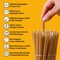 100 PCS of 8.25 Inches Unwrapped Biodegradable Straws – Made of Vegetable Fibers, Best Environment Friendly Drinking Straws for Hot and Cold Beverages